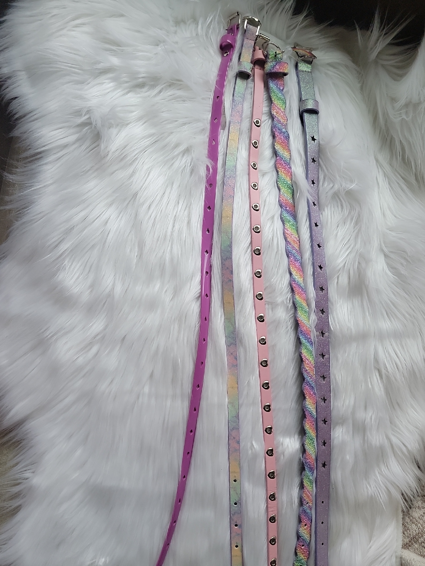 Assorted Pastel & Purple Belt Set